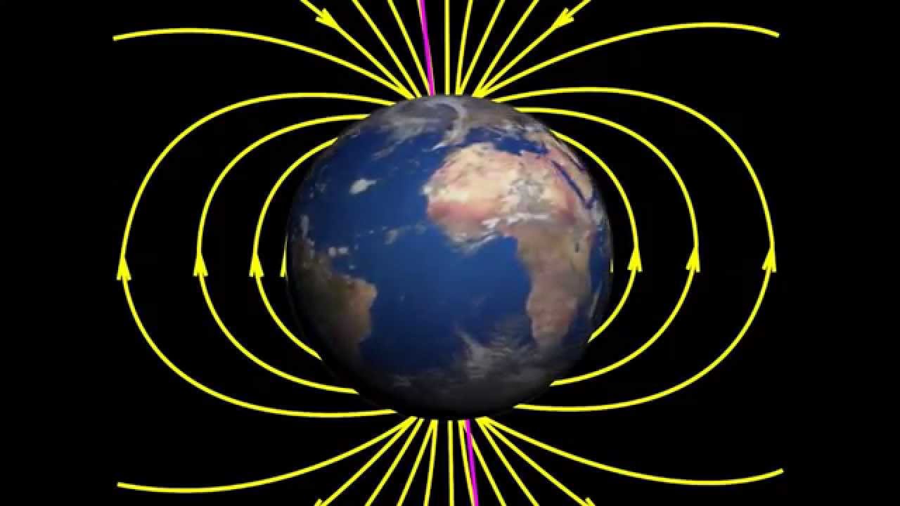 Как выглядит магнитное поле земли рисунок
