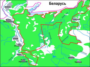 Карта Полесского заповедника