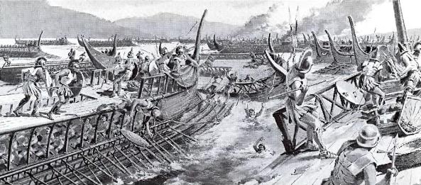 Морской бой греков против персов