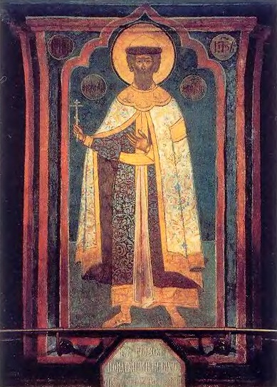 Александр Невский. Фреска из Архангельского собора Московского Кремля