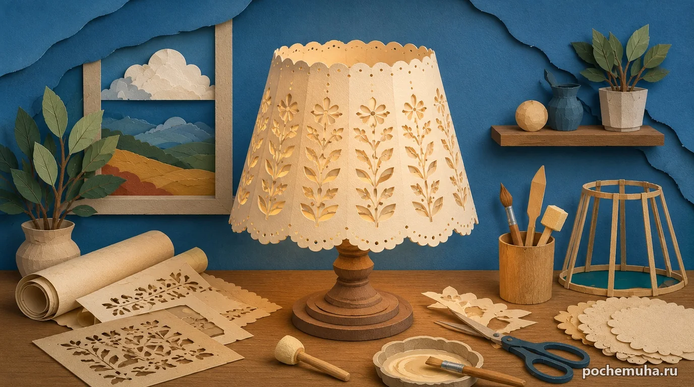 Абажур с трафаретным рисунком
