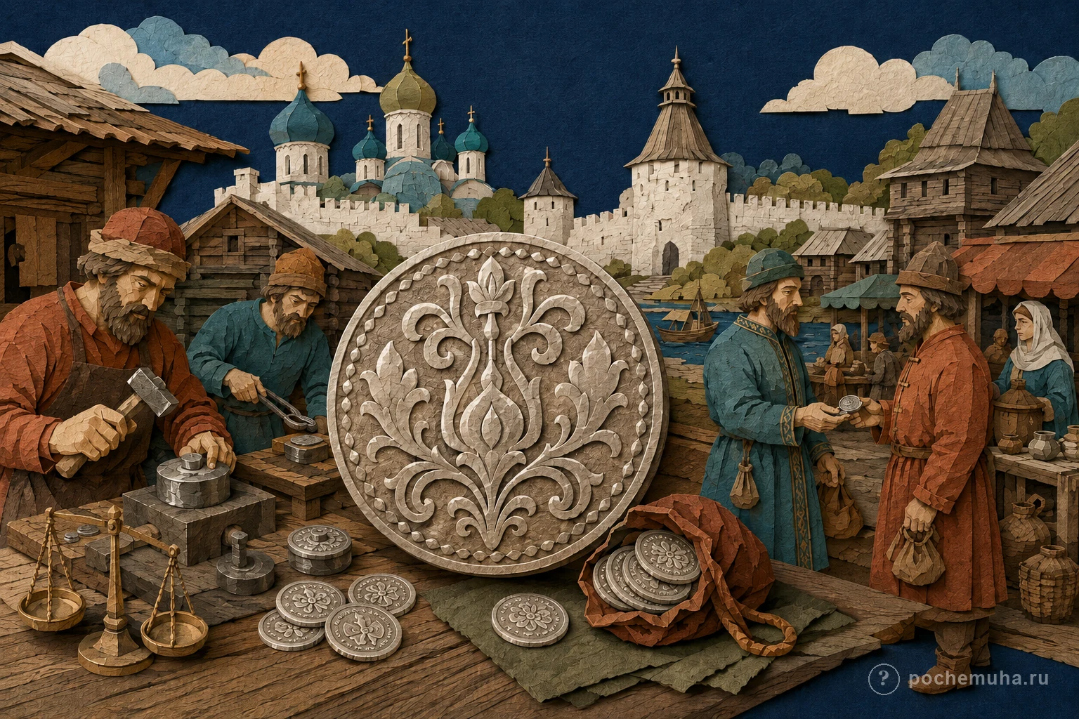 Какими были первые круглые монеты России?