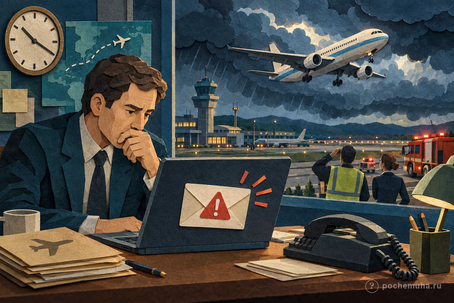 О падении самолета предупредили по e-mail’у