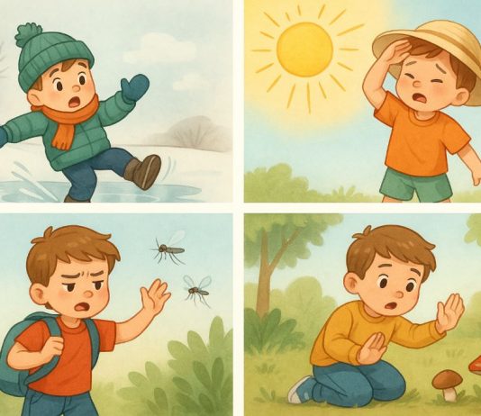 Сезонные опасности: лёд, жара, комары и грибы