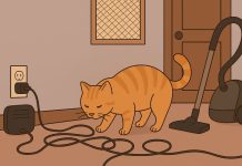 Провода, пылесосы и двери: как обезопасить дом для любопытного кота